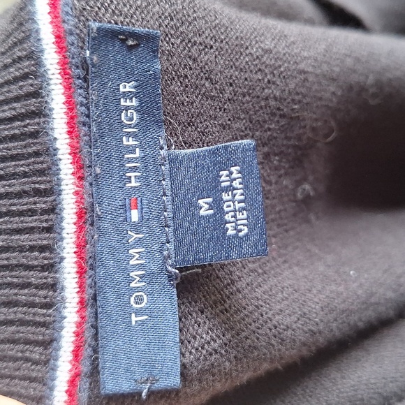 SOLD!Tommy Hilfiger 100% Cotton Black Button-Up Cardigan Size Medium - Picture 6 of 8